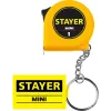 STAYER Mini, 1 м х 6 мм, рулетка-брелок (34140-1)
