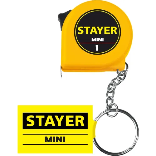 STAYER Mini, 1 м х 6 мм, рулетка-брелок (34140-1)