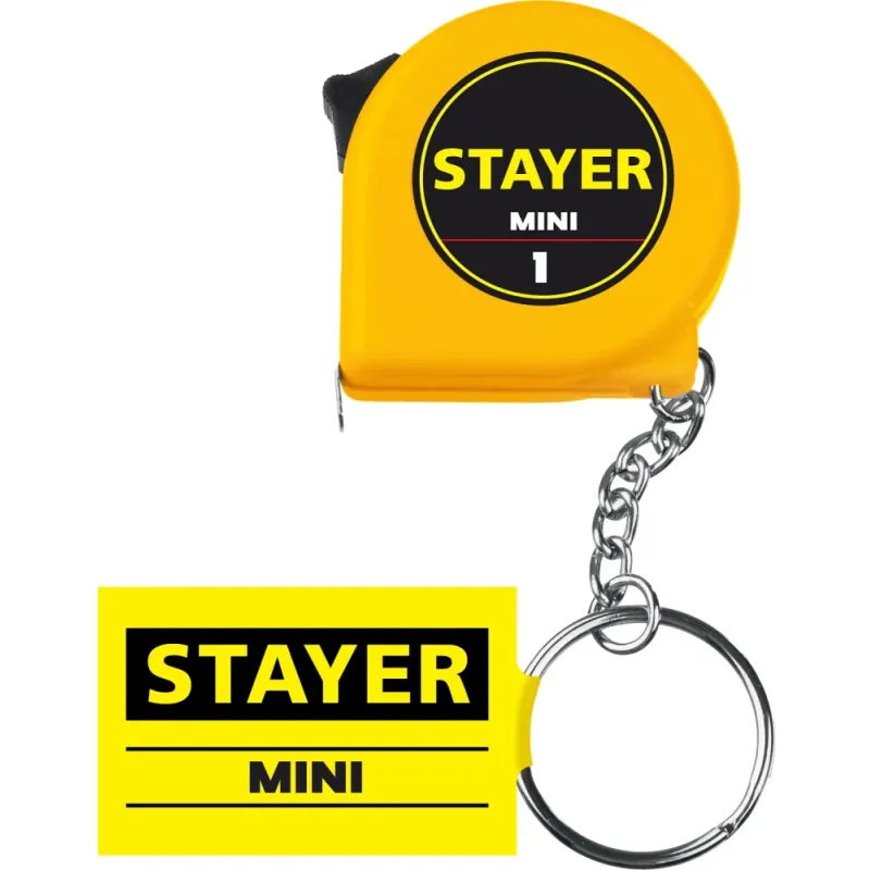 STAYER Mini, 1 м х 6 мм, рулетка-брелок (34140-1)