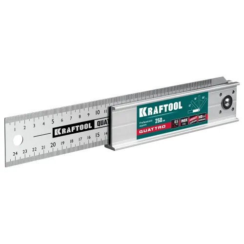 KRAFTOOL QUATTRO, 250 мм, 4 положения, складной столярный угольник (3444)