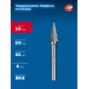 ЗУБР 10х20 мм, тип M (конус с острым углом 25°), хв-к 6 мм, твердосплавная борфреза, ПРОФЕССИОНАЛ (28811-10-20)