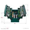 KRAFTOOL GRAND-131, 131 предм., (1/2″+1/4″), универсальный набор инструмента (27978-H131)