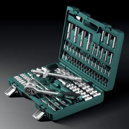 KRAFTOOL X-Drive 94, 94 предм., (1/2″+1/4″), универсальный набор инструмента (27883-H95)