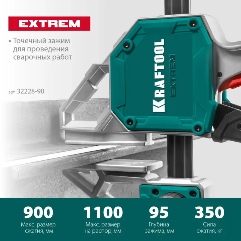KRAFTOOL Extrem 900/95, пистолетная струбцина (32228-90)