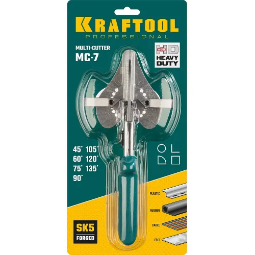 KRAFTOOL MC-7, угловые ножницы для пластмассовых и резиновых профилей (23372)