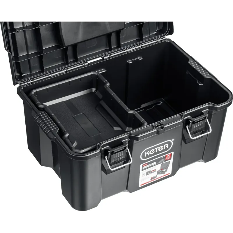 KETER STACKNROLL, 525 х 345 х 260 мм, (21″), пластиковый ящик с крышкой (38398)