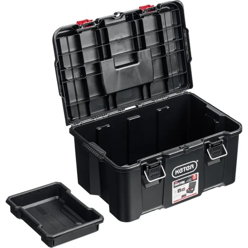 KETER STACKNROLL, 525 х 345 х 260 мм, (21″), пластиковый ящик с крышкой (38398)