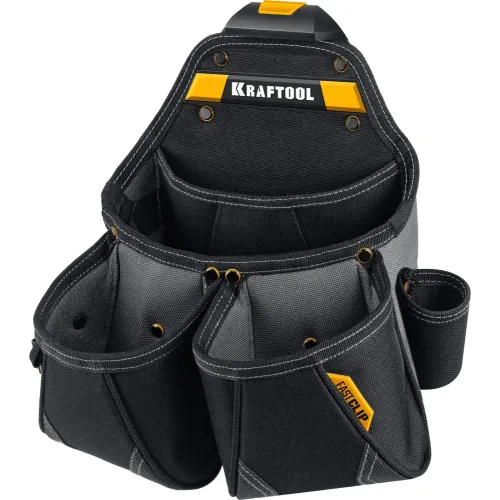 KRAFTOOL KBS-3L пояс монтажника, в комплекте: пояс монтажника и 2 большие сумки (38761)