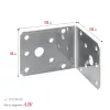 ЗУБР НКУ-2.0, 90 x 100 x 100 x 2 мм, нержавеющий крепежный уголок, Профессионал (310526-90)