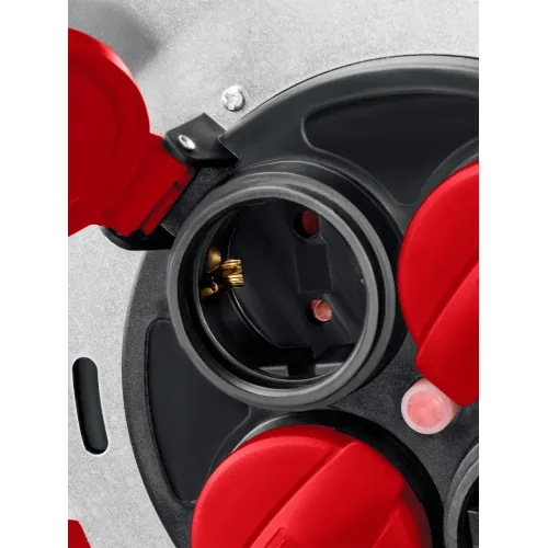 KRAFTOOL HEAVY DUTY 4.0, КГ 3х2.5 30м 4000Вт IP44, силовой удлинитель на стальной катушке (55086-30)