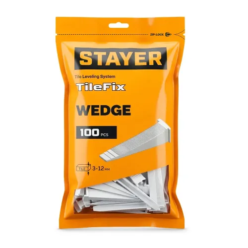 STAYER СВП TileFix, клин 100 шт, система выравнивания плитки ″ворота″ (33848-100)
