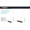 GRINDA EURO буковая колодка 60см, шлифованный черенок из берёзы 120см (d22мм) щетина 70мм, 5-рядная, уличная щётка с черенком (39251-600)