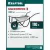 KRAFTOOL MAXDrive-1 110л, 260 кг, одноколесная, с трубным усилителем, кузов 0,9 мм, полиуретановое колесо, тачка строительная (39862)