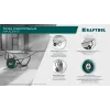 KRAFTOOL MAXDrive-1 110л, 260 кг, одноколесная, с трубным усилителем, кузов 0,9 мм, полиуретановое колесо, тачка строительная (39862)