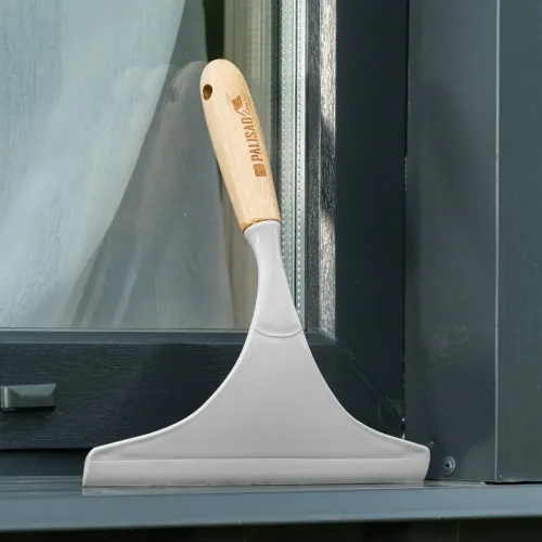 Водосгон оконный 235х230 мм, бамбуковая рукоятка, Home Palisad