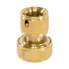 Соединитель латунный быстросъемный для шланга 3/4", аквастоп Palisad