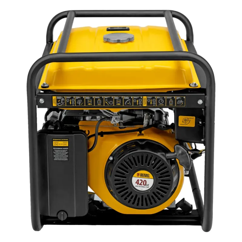 Генератор бензиновый GE-7900, 6,5 кВт, 220В/50Гц, 25 л, ручной старт Denzel