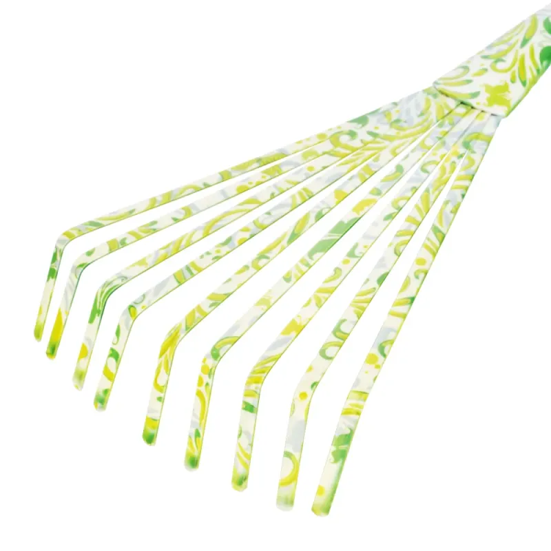 Грабли веерные 9 - зубые, 130 х 415 мм, стальные, пластиковая рукоятка, Flower Green, Palisad