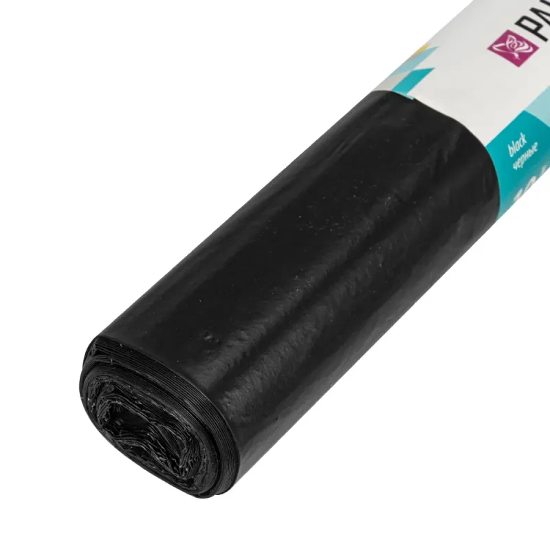 Пакеты для мусора 120 л x 10 шт. пвд прочные черные, длинный ролик, Home Palisad