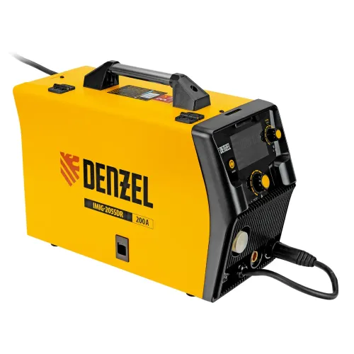Аппарат инвертор. полуавтомат. cварки IMIG-205SDR, 200 А, ПВ 60%, катушка 5 кг Denzel
