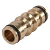 Набор для соединения шлангов 3/4", (переходник, 2 соединит.аквастоп), латунный Palisad
