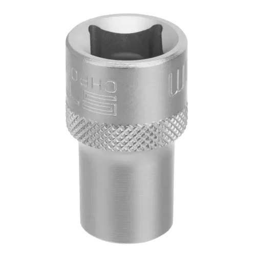 Головка торцевая, 12 мм, 12-гранная, CrV, под квадрат 1/2", хромированная Stels