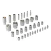 Набор инструментов, 1/2", 1/4", CrV, S2, пластиковый кейс, 84 предмета Denzel