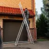 Лестница, 3 х 8 ступеней, алюминиевая, трехсекционная, Россия Сибртех