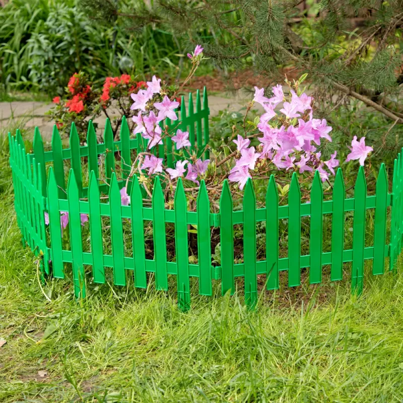 Забор декоративный "Рейка", 28 х 300 см, зеленый, Palisad
