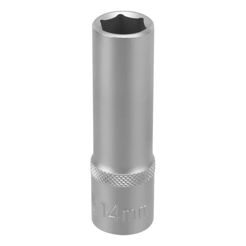Головка торцевая удлиненная, 14 мм, 6-гранная, CrV, под квадрат 1/2", Stels