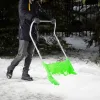 Движок для уборки снега пластиковый, 810х535х1300 мм, алюминиевая рукоятка, Россия Сибртех
