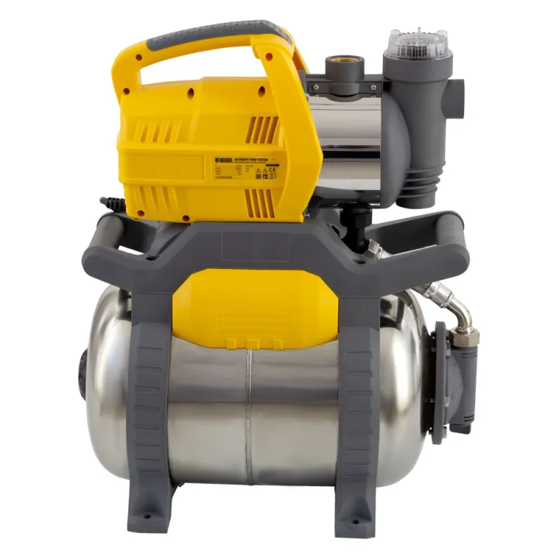 Насосная станция PSХ-950X, Х-Pro, 950 Вт, 3300 л/ч, ресивер 24 л, подъем 38 м, нержавейка Denzel