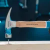 Молоток-гвоздодер, 380 г, угол 75, магнит, обрезиненная рукоятка AMERICAN HICKORY GROSS