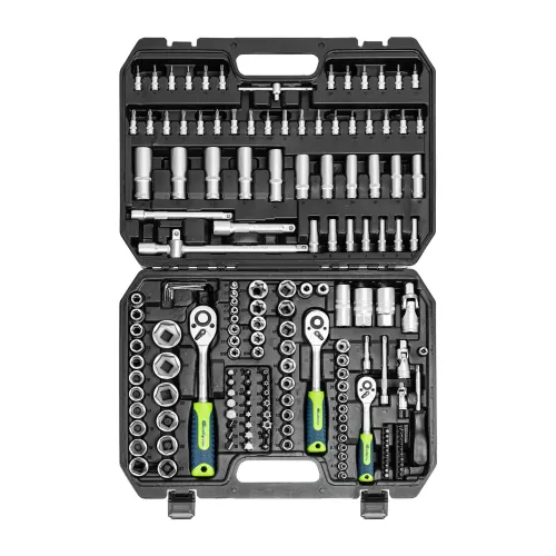 Набор инструментов, 1/2", 3/8", 1/4", пластиковый кейс 172 предм. Сибртех