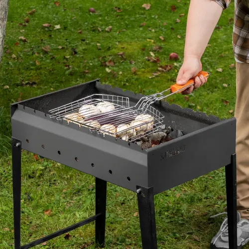 Решетка гриль 305х235х55мм объемная хромир. Camping Palisad