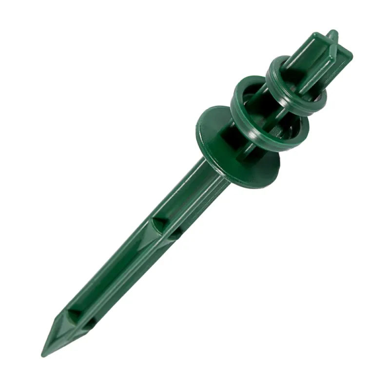 Колышек 20см с установ. кольцом для креп. укрыв. мат. и пленки 10шт/уп, зеленый Palisad