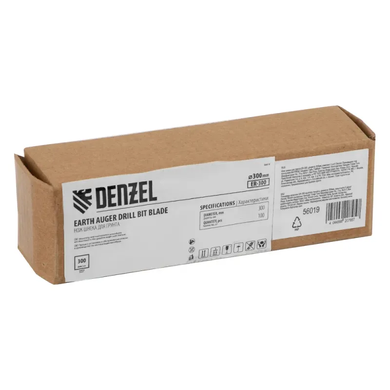 Нож шнека для грунта ER-300, диаметр 300мм, комплект 2 шт Denzel