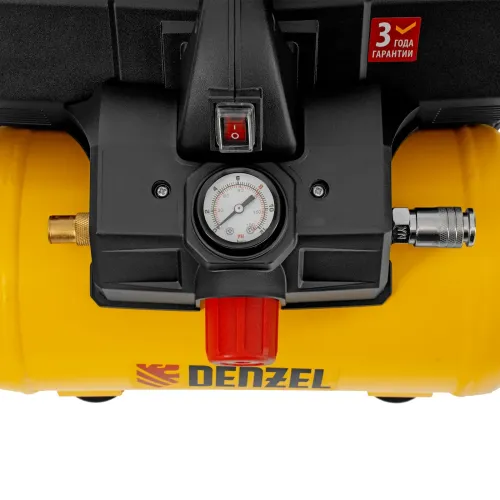 Компрессор DLS750/6 безмасляный малошумный 750 Вт, 140 л/мин,ресивер 6 л Denzel