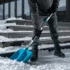 Лопата для уборки снега,полипропилен,350х405х1300мм,алюминиевый черенок,ПВХ накладка, LUXE Palisad