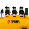 Компрессор безмаслянный малошумный DLS 2250/100, 2250 Вт, 3х750, 100 л, 410 л/мин блок упр Denzel