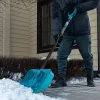Лопата для уборки снега,поликарбонат,460х400х1400мм,алюминиевый черенок,ПВХ оплетка, LUXE Palisad