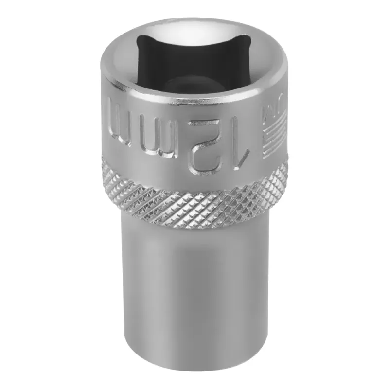 Головка торцевая удлиненная, 12 мм, 6-гранная, CrV, под квадрат 1/2", Stels