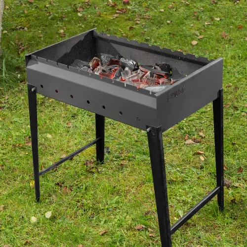 Мангал сварной, 605х375х138/640 мм, сталь 2 мм, Camping Palisad