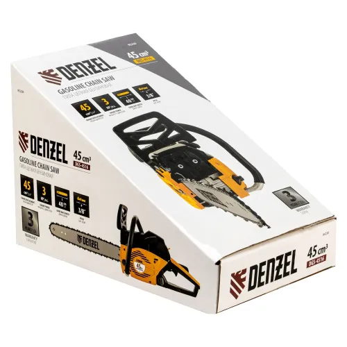 Бензопила DGS-4516, шина 40 см, 45см3, 3,0 л.с., шаг 3/8, паз 1,3 мм, 57 зв Denzel