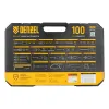 Набор инструментов, 1/2", 1/4", CrV, S2, пластиковый кейс, 100 предметов Denzel