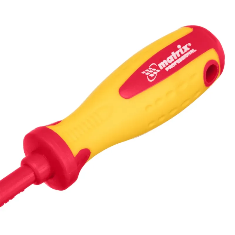 Отвертка Insulated до 1000 В, SL3,0x80 мм, CrMo, 2к рукоятка Matrix