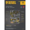 Набор инструментов, 1/2", 1/4", CrV, S2, пластиковый кейс, 100 предметов Denzel