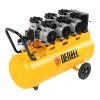 Компрессор безмаслянный малошумный DLS 2250/100, 2250 Вт, 3х750, 100 л, 410 л/мин блок упр Denzel