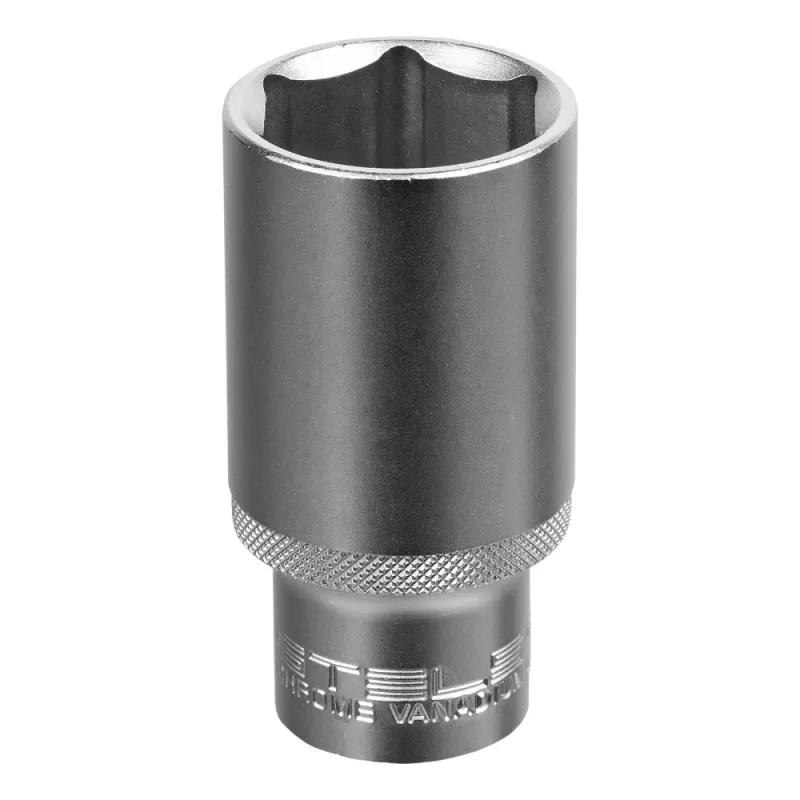 Головка торцевая удлиненная, 32 мм, 6-гранная, CrV, под квадрат 1/2" Stels