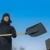 Лопата для уборки снега стальная эмалированная, 330х365 мм, без черенка, Россия Сибртех